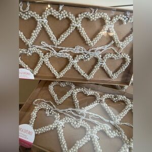Love & Cupcakes 6-Foot Pearl Heart Garland Decoration 2 Packs